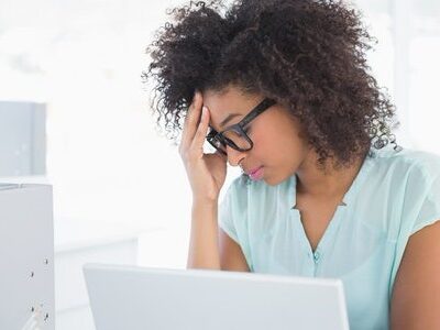 Business woman frustrated at the hiring process