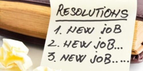 NewJob New Years Resolutions List with New Job as the top three